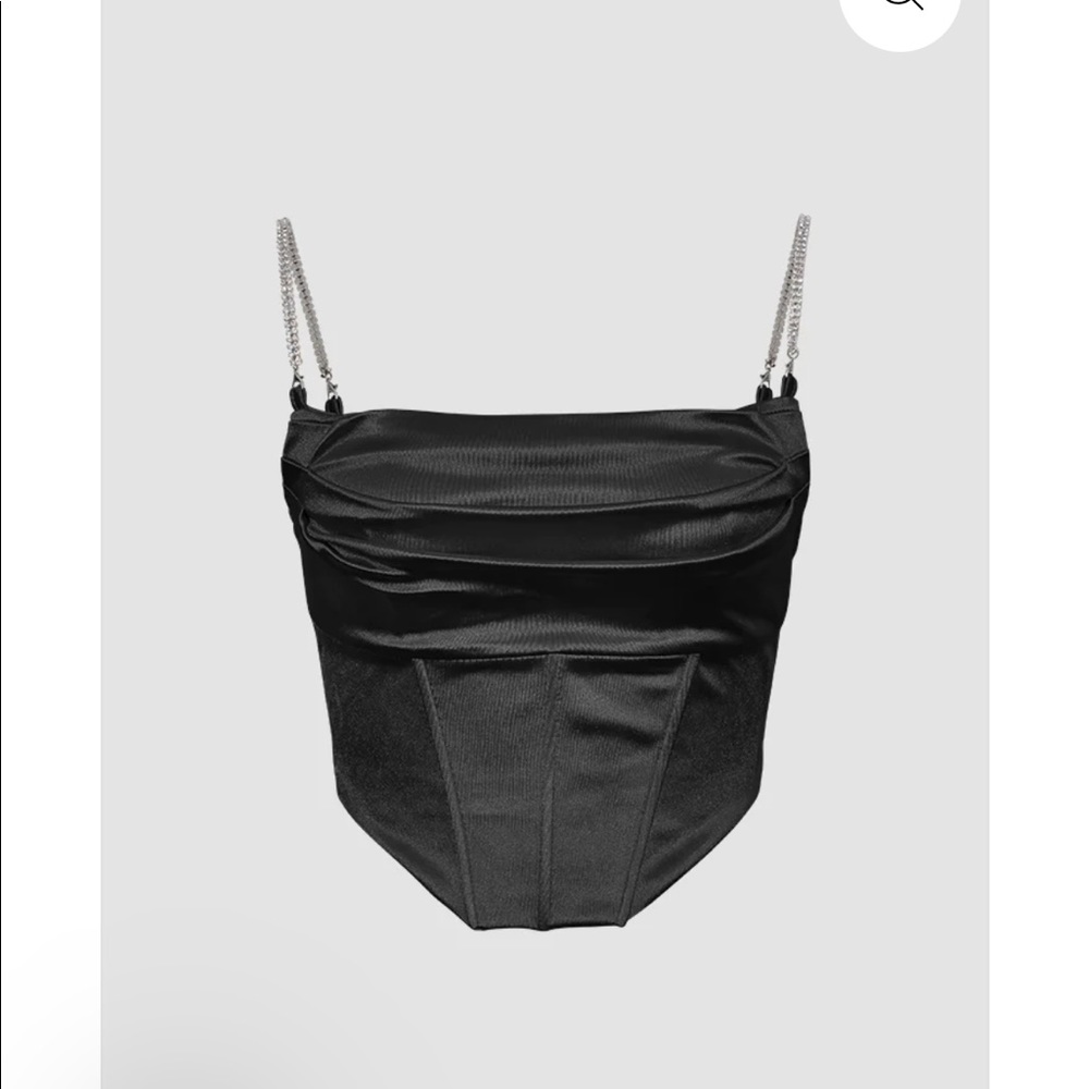 Satin Draped Corset Top